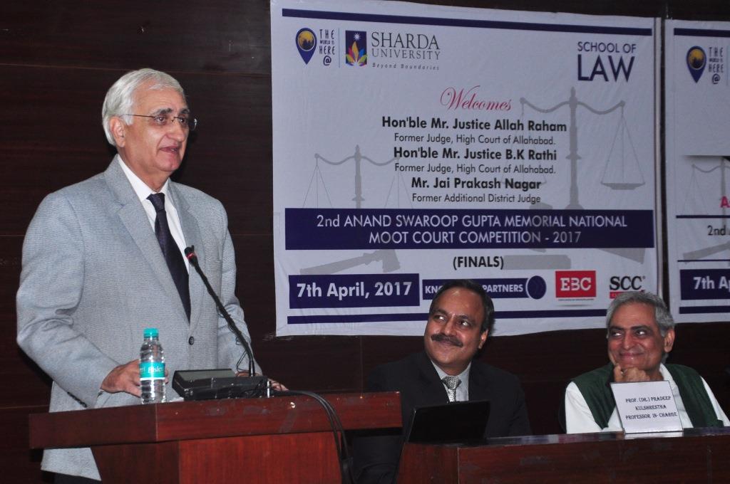 Hon'ble Mr. Salman Khurshid, Senior Advocate, Supreme Court of India, Former Cabinet Minister, Ministry of External Affairs