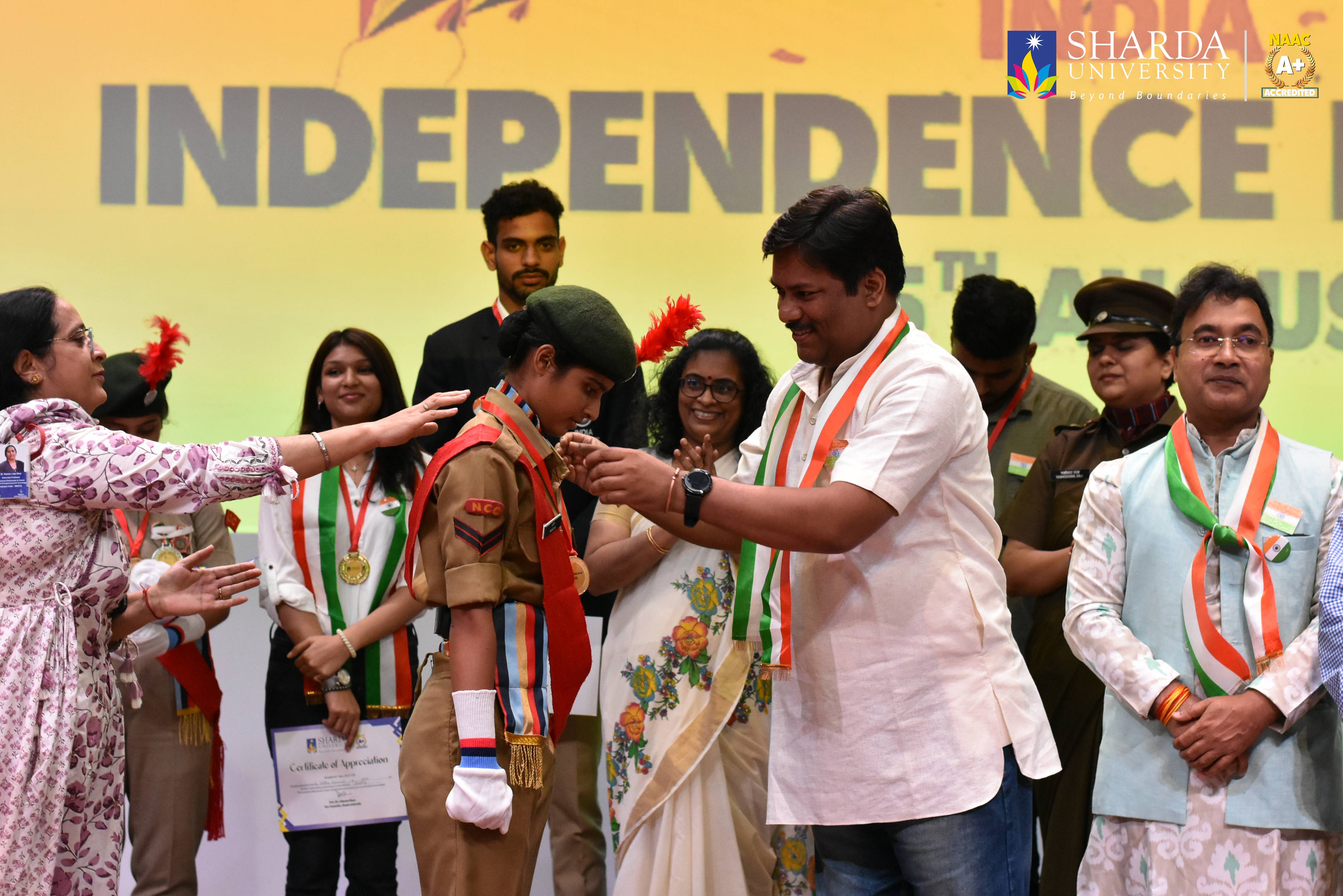 77th Independence Day Celebration at Sharda University